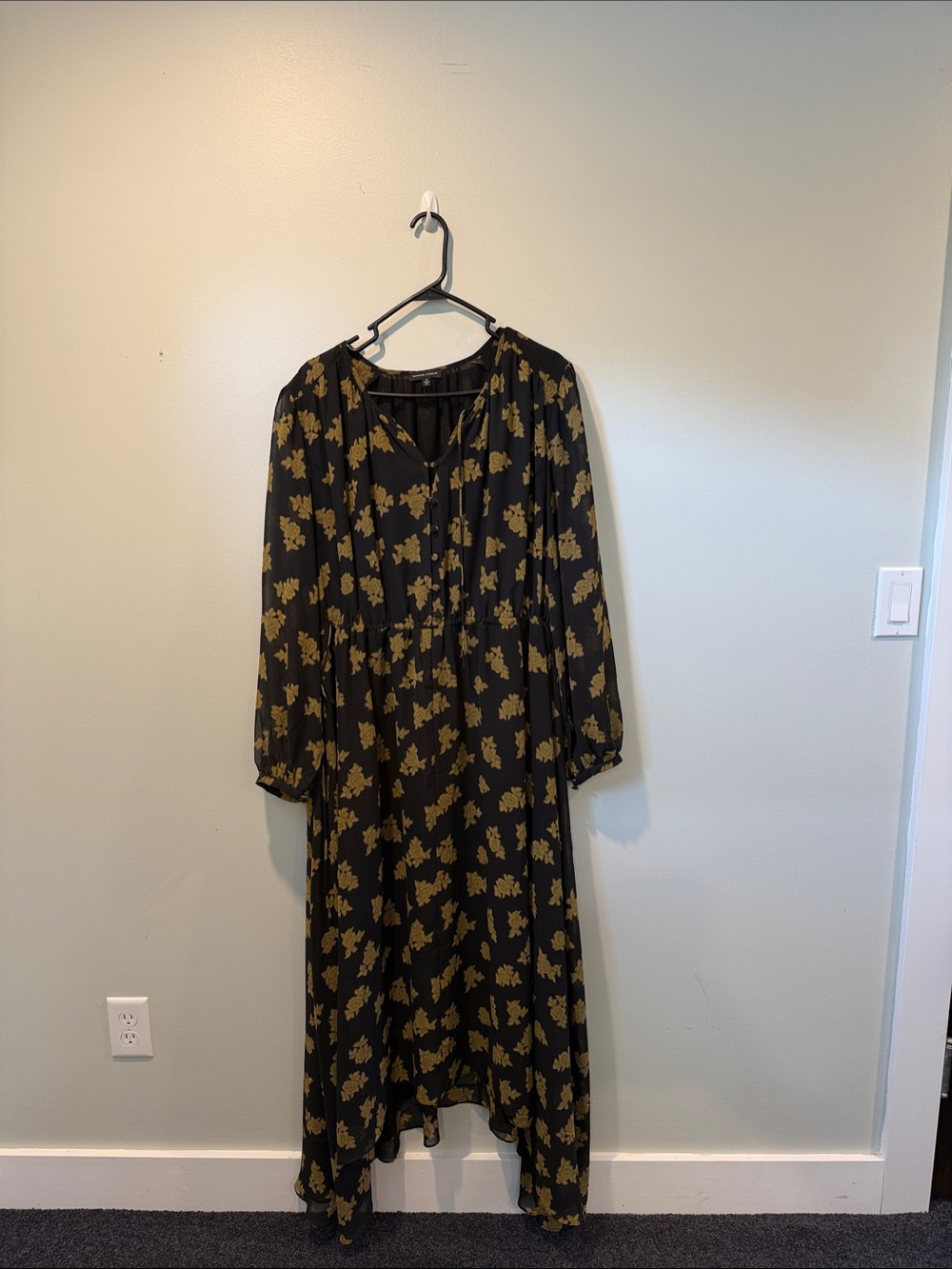 Universal Standard Karina Chiffon Dress Gold Heirloom S 14/16 $288